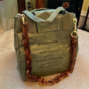 Forest Green Paper Bento Bag Insulation Lunch Box DIY